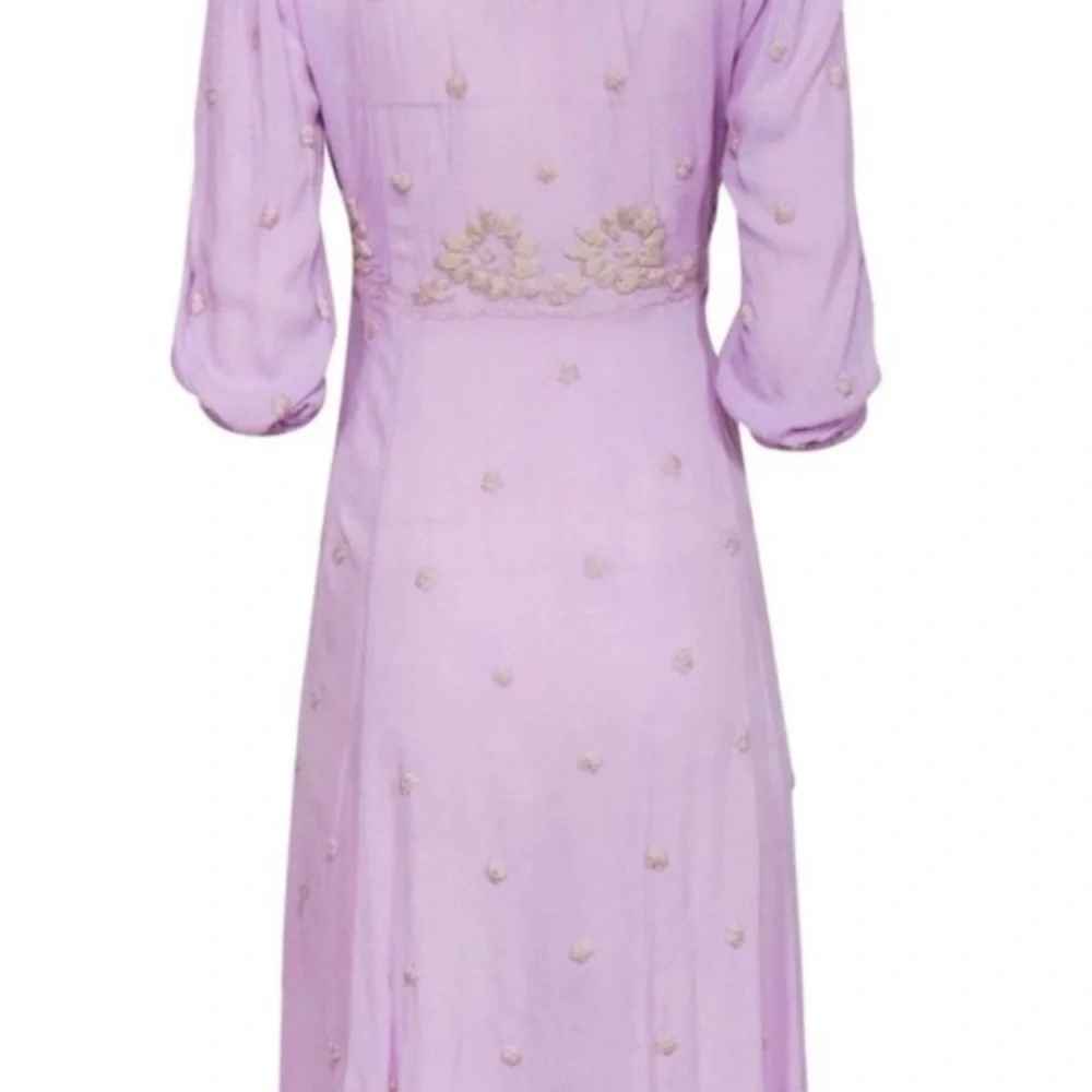 Free People Fable Dusty Lavender Embroidered Maxi Dress
